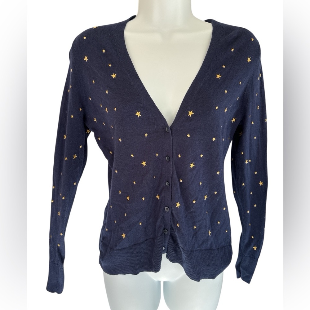 NWOT Old Navy Lightweight Gold Embroidered Star Cardigan - S